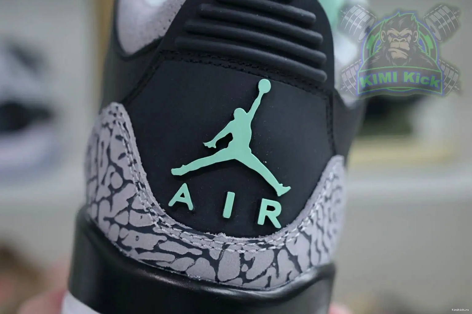 Kimikick Jordan Air 3 Green Glow 0514